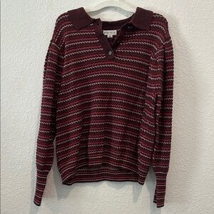 NEW Ava & Viv Red Sweater V-Neck Pullover